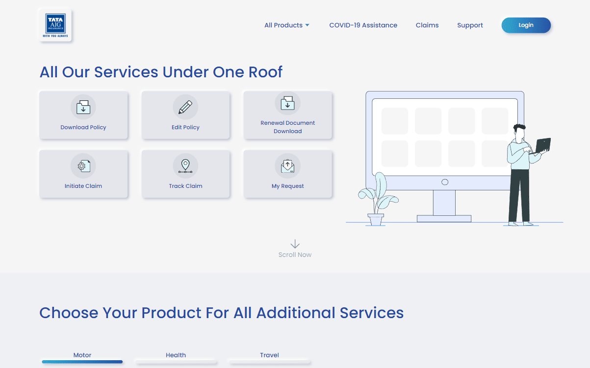 TATA AIG Self Service Portal